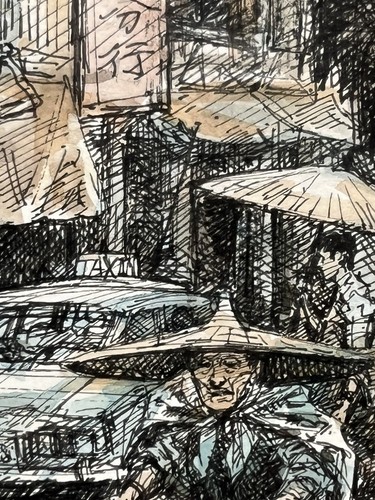 Kang ~ Singapore School watercolour & Ink ~ Amazing Detail ~ Singapore ~ Signed. - Picture 23 of 24