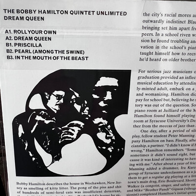 Bobby Hamilton Quintet Unlimited DREAM QUEEN LP Vinyl LP RSD 2022