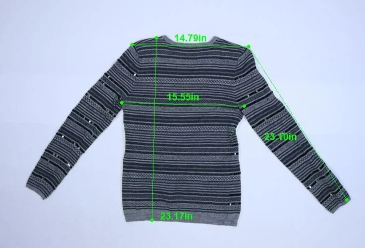 Женский пуловер Antonio Melani серый в полоску шерстяная смесь с длинным рукавом размер S - Изображение 4 из 4