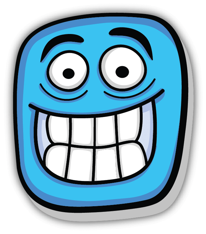 Monster Face Funny Cartoon Car Bumper Sticker Decal