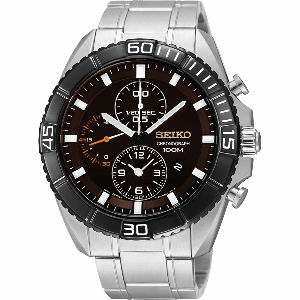 Seiko Criteria Chronograph 100m Quartz Men s Watch SNDF23P1 eBay