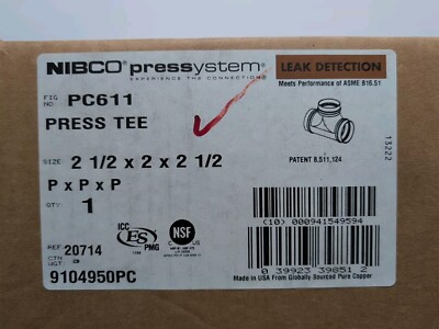 NIBCO PC611 Press Tee 9104950PC 20714