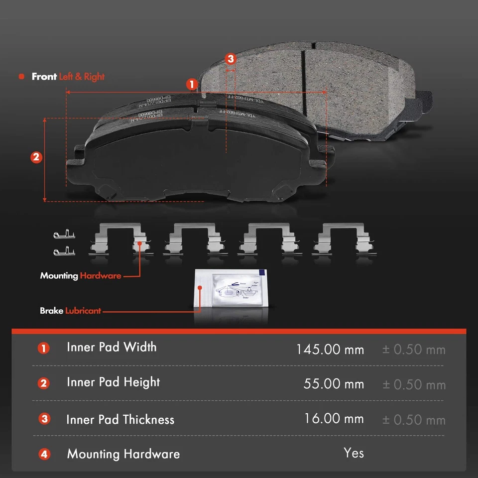 前后陶瓷制动垫 + 卡钳适用于克莱斯勒 Sebring 三菱 Eclipse — 第 2/4 张图片