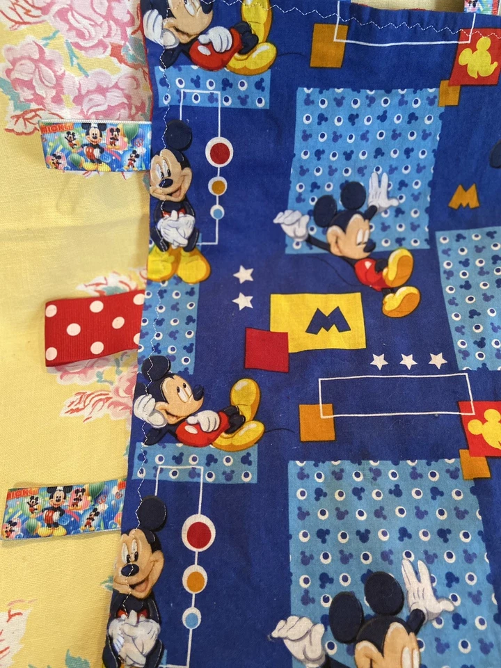 Mickey Mouse Baby Blankee Lovey Security  Plush Soft Handmade - Image 3 of 4