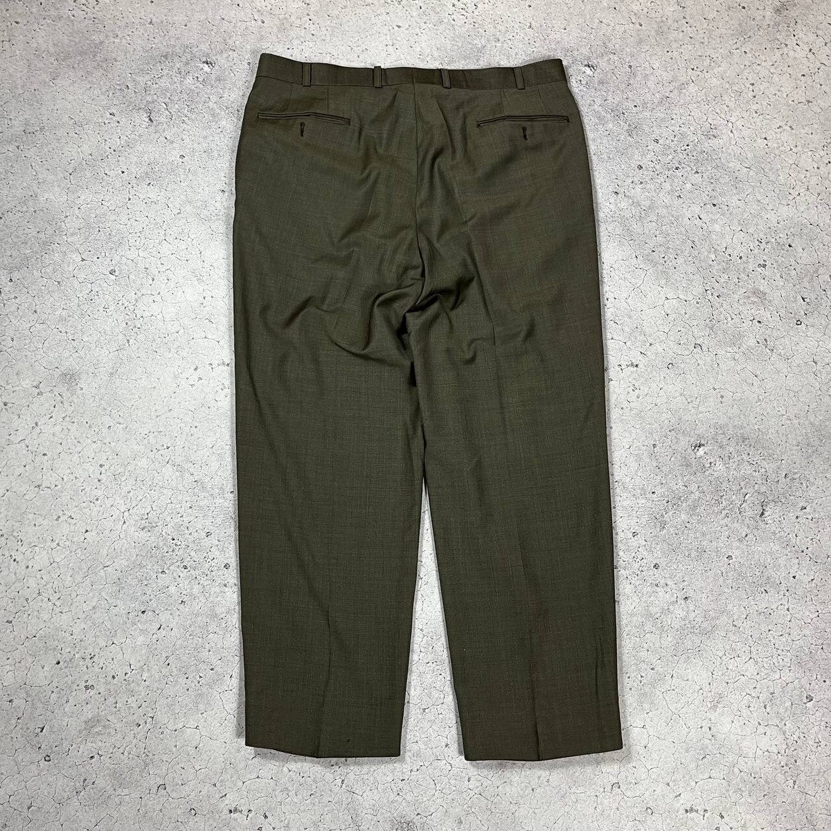 【90s】Burberrys 2tuck Tencel Gray Slacks BURBERRY 2 Tuck Slacks Pants 91 Gray Wool Silk Blend Japan