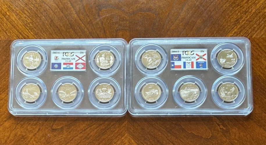Complete S Flag State Clad Statehood Quarters Set PCGS PR69 DCAM (50 Coins) - Image 4 of 4