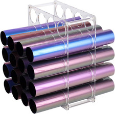 Vinyl Roll Storage 20-Holes Vinyl Storage Rack for Craft Room Vinyl Roll Holder