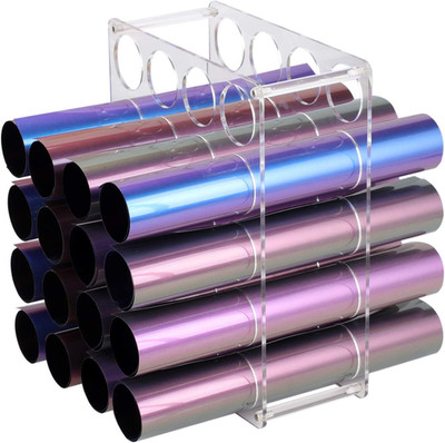 Vinyl Roll Storage 20-Holes Vinyl Storage Rack for Craft Room Vinyl Roll Holder