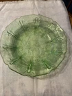 Vintage Jeannette Cherry Company Blossom Green  Round Bowl  Depression Mint