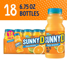 SUNNYD Tangy Original Shelf Stable Orange Juice Drink, 18 Count, 6.75 Fl Oz