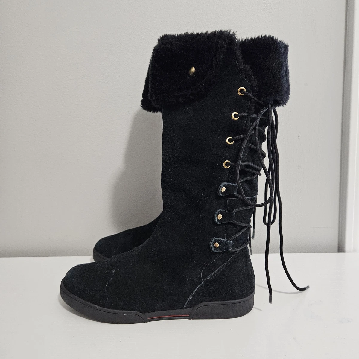 ALDO black suede and fur  boots Aldo Suede Winter Boots Size 7.5 Black | Mercari main image 4
