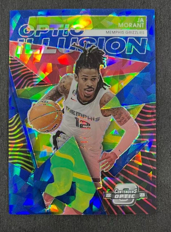 Ja Morant 2022-23 Panini Contenders Optic Illusion Blue Ice Prizm 02/75 #11