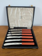 Antique Silver Plated Butter Knives, Set of 6