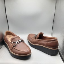 Clarks Collection Leather Loafers - Zylah Erin 8M Tan Leather A298