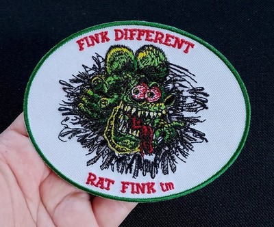 FINK DIFFERENT ~ Licensed RAT FINK Ed ''Big Daddy'' Roth ~ Iron On PATCH