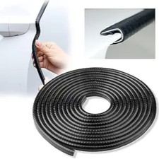 Door Edge Guards Black, 16Ft Rubber Seal Protector U Shape Edge 16Ft Black