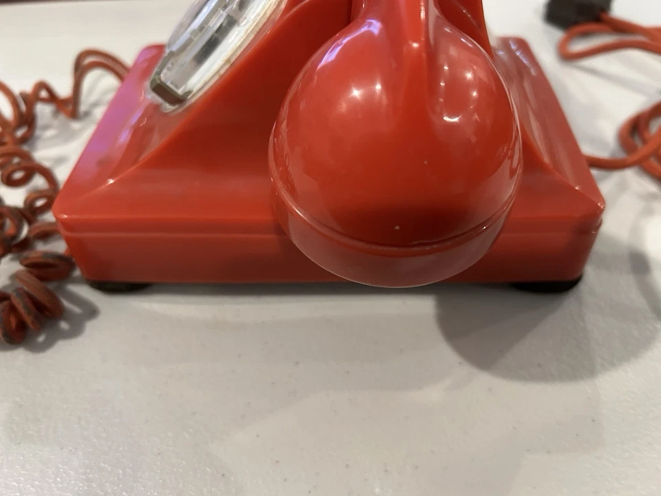 Vintage Bell System Western Electric 302 esfera giratoria roja Foto 4 de 4