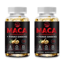 Maca Root Capsules 10000mg, Peruvian Maca Extract for Men  Women 240 Capsules