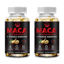 Maca Root Capsules 10000mg, Peruvian Maca Extract for Men & Women 240 Capsules