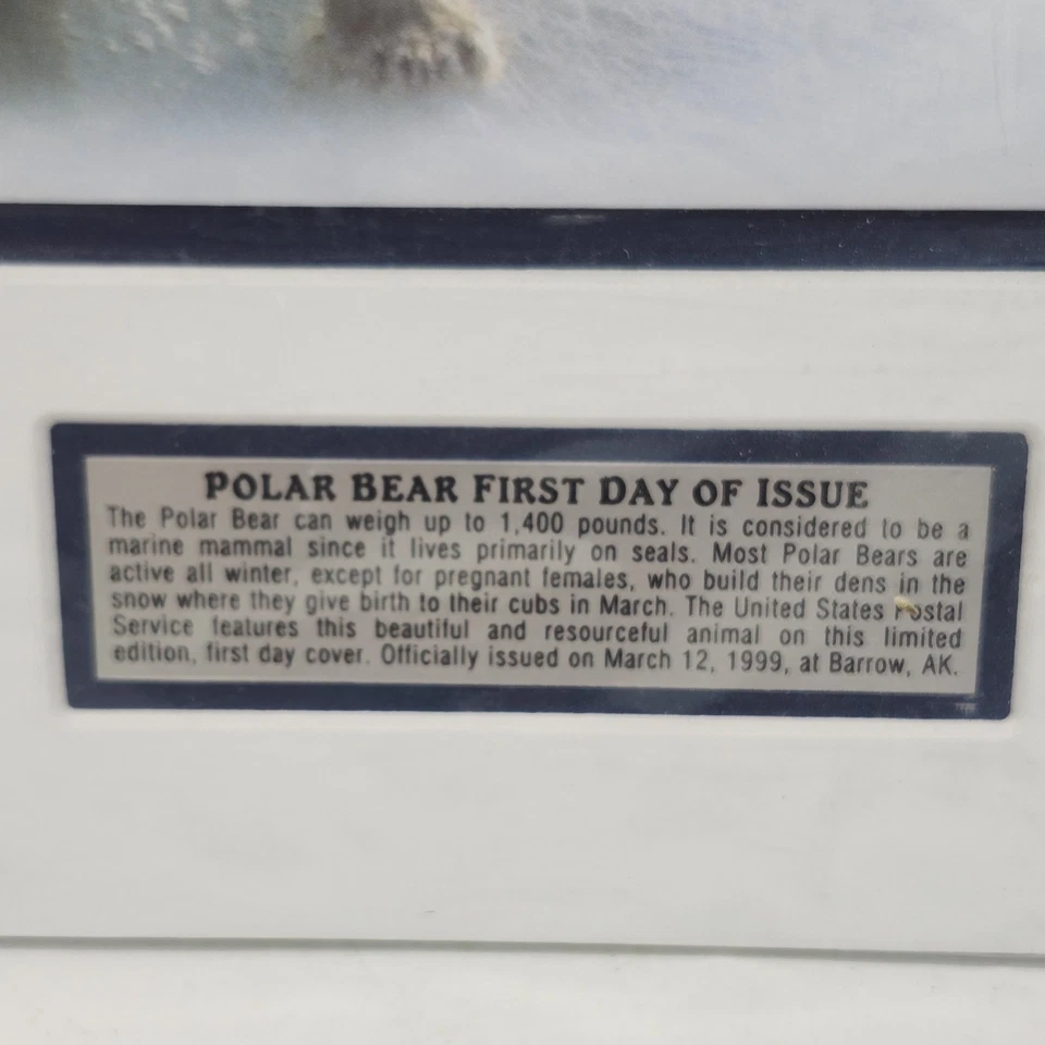 First Day Of Issue Polar Bear Animals Of The Arctic 1999 Stamp Barrow Alaska  - Image 3 of 4