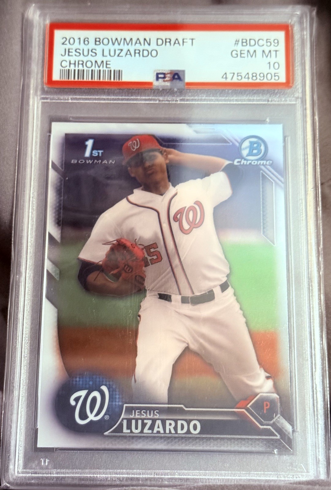 Jesus Luzardo 2016 Bowman Chrome Draft 1st #BDC-59 PSA 10