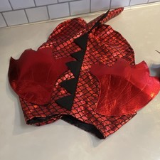 Vibrant Life Dragon Dog Costume Red Black M Polyester Animal Theme Pet Apparel