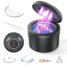 Ultrasonic Retainer Cleaner, 45kHz Retainer Cleaner Machine for Dentures, Mou...