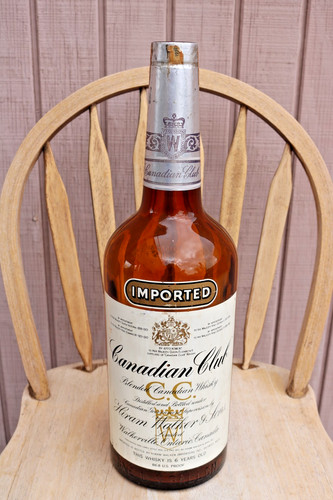 Vintage 1957 Canadian Club Whisky 1 Gallon Bottle Large Display Glass Hiram Walk