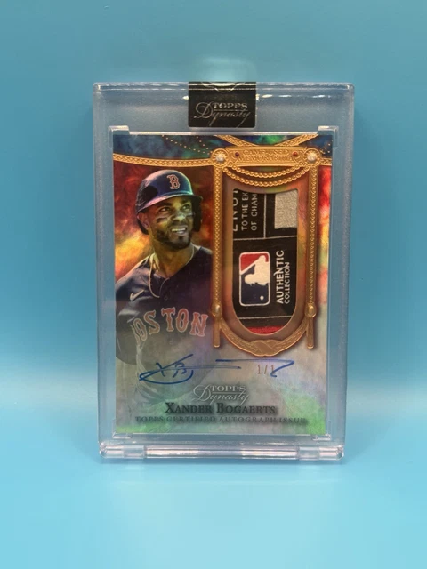 2022 Topps Dynasty Xander Bogaerts Game Used Logoman MLB Patch Auto 1/1