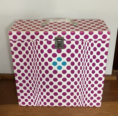 PLATTER-PAK Psychedelic Vinyl LP Record Storage Box 1960's 13.5 x