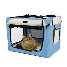 Collapsible Travel Dog Crate Portable Soft-Sided Pet Kennel Extra Large Cat C...