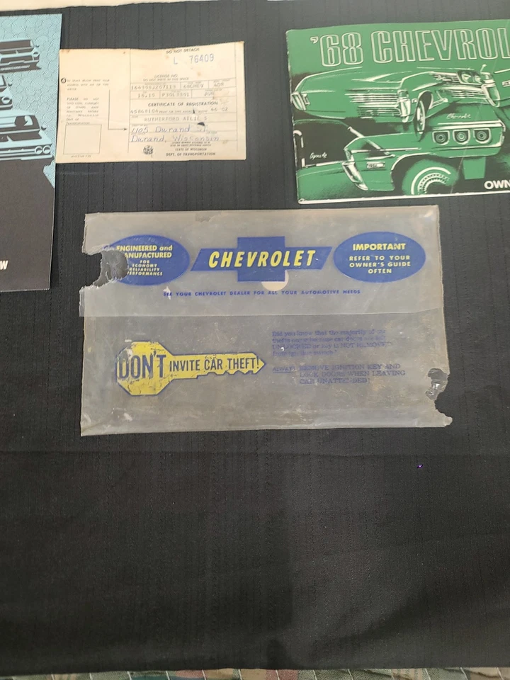 1968 Impala 16439 8J Factory Original GM Owners Manual 6 Piece Set  Collectable  - Image 2 of 4