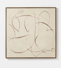 30 X30 Line Abstract Framed Canvas Wall Art - Threshold Designed Studio McGee