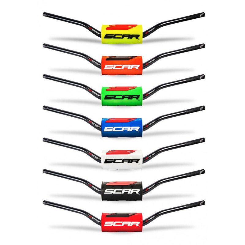 Guidon bas coudé SCAR O² 28.6mm de diamètre pour moto de cross et enduro