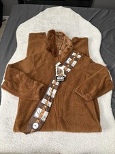 Star Wars Chewbacca Wookie HOMBRE Pijama Con Capucha Traje Unión TALLA GRANDE DISFRAZ