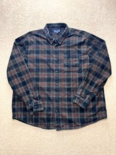Lincoln Flannel Shirt Men's 3XL Multi Plaid Long Sleeve Collared Button Front