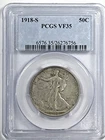 1918-S Walking Liberty Half Dollar : PCGS VF35