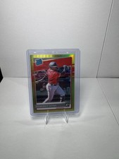 2020 Panini Donruss Optic - Rated Rookies Domingo Leyba #66 Lime Green Prizm...