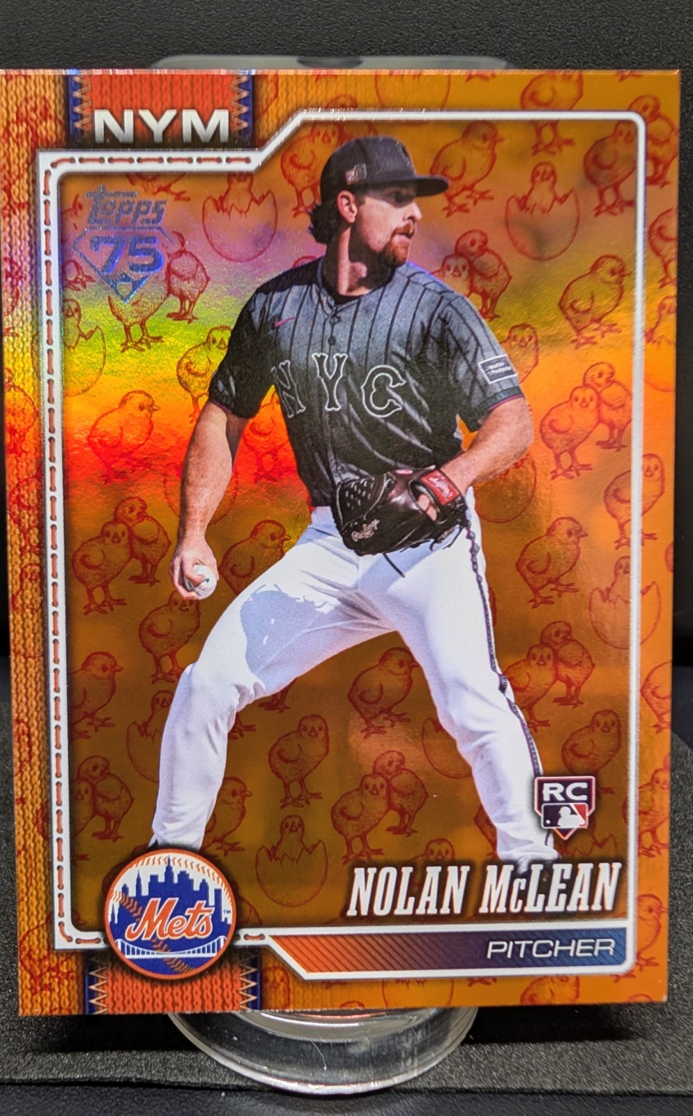​🔥 2026 Topps Series 1 Nolan McLean Rookie Orange Holiday Foil SP #214🔥