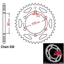 JT Sprocket Steel Rear 530 Pitch 34 Tooth Yamaha XS650S Special (1978-1983)