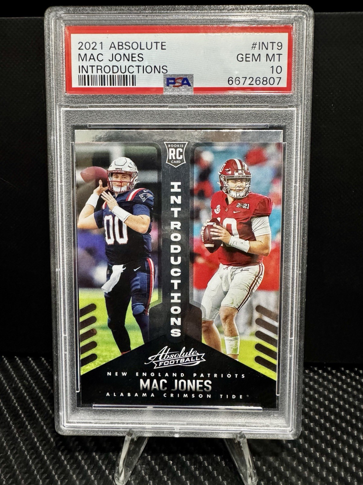 Mac Jones Panini Absolute Introductions #INT9 Base