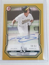 2026 Bowman Gavin Turley /50 Gold Auto Prospect A's