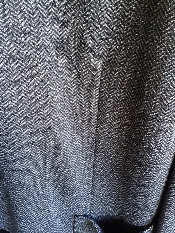 Womens Nordstrom Rack Charocoal Gray Chevron Long Sleeve Blazer Jacket Med Foto 2 de 4