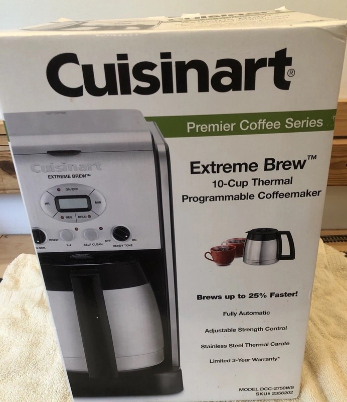 Cuisinart Extreme Brew 10-cup coffee maker —LEAKS —original box—parts or repair