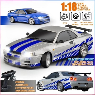 RC Drifting Car 2.4GHz RWD with Gyroscope on-Road Alloy Body Shell Racing Car