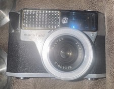 Vintage Mansfield Skylark 40 Mm Camera Made In Japan Silver And Black NOT TESTED