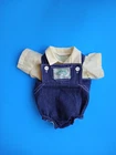 Vintage Cabbage Patch Doll Jean Romper & Yellow Gingham Shirt Boy Clothes