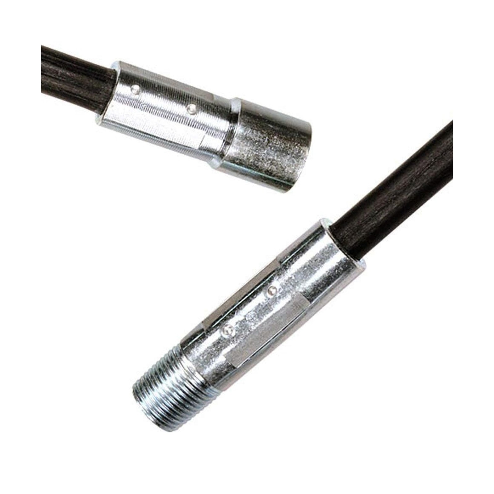 Heavy-Duty 6' Chimney Brush Extension Rod - Black .440 Diameter x 3/8" NPT Th...