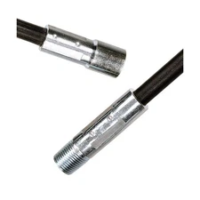 Heavy-Duty 6' Chimney Brush Extension Rod - Black .440 Diameter x 3/8" NPT Th...