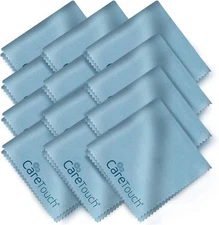 Care Touch Microfiber Cleaning Cloths, 12 Pack - Glasses Cleaner Wipes -